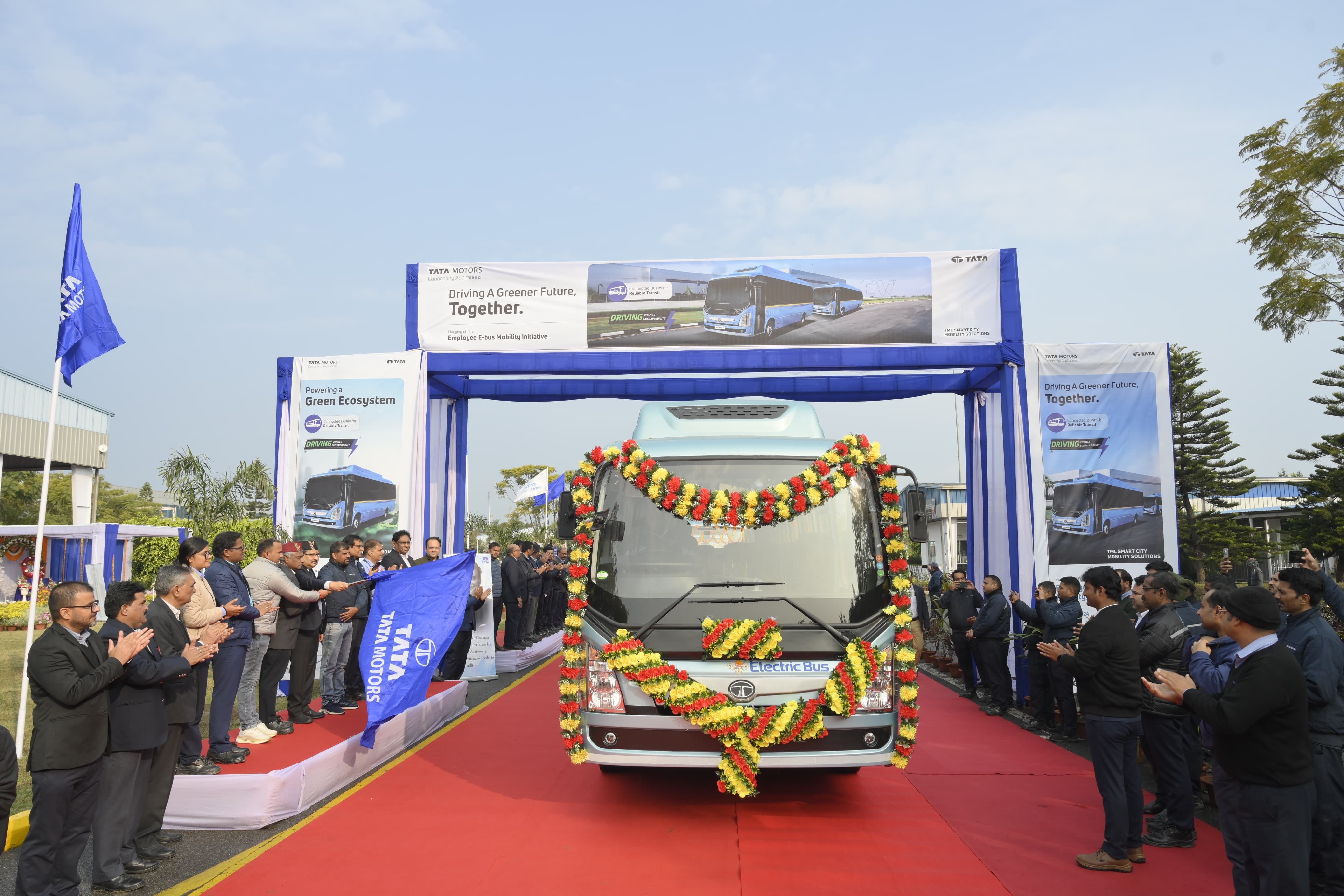 Tata Motors flags off workforce e-bus mobility initiative